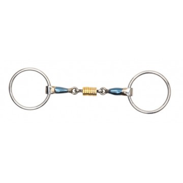 Blue Sweet Iron Loose Ring with Roller Link